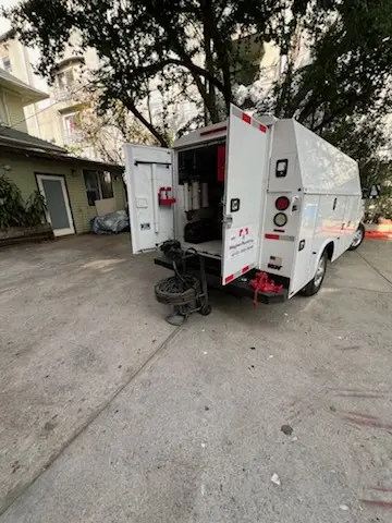 Magnet Plumbing service vehicle on-site for Sewer Line Repair in Malibu Hills